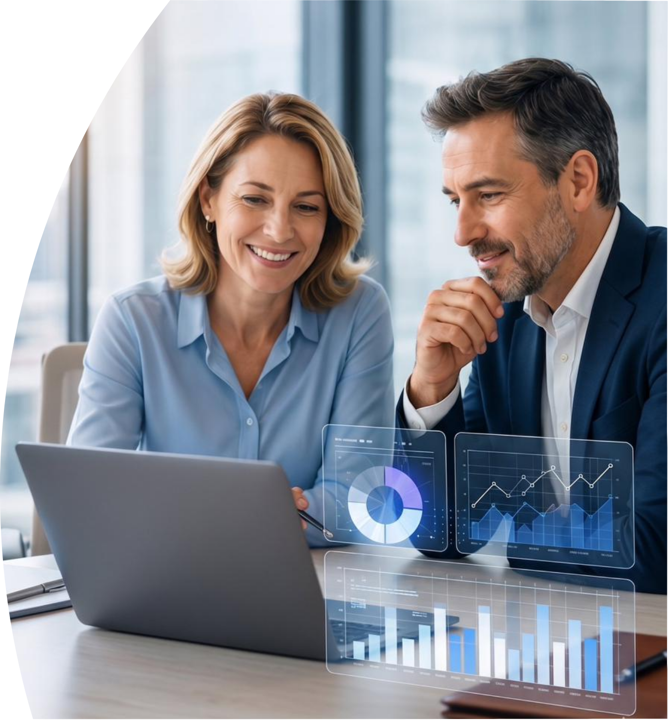 HR leaders reviewing benefits analytics